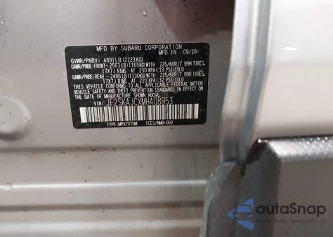 2021 Subaru Forester Premium from USA, damaged, VIN JF2SKAJCXMH408953